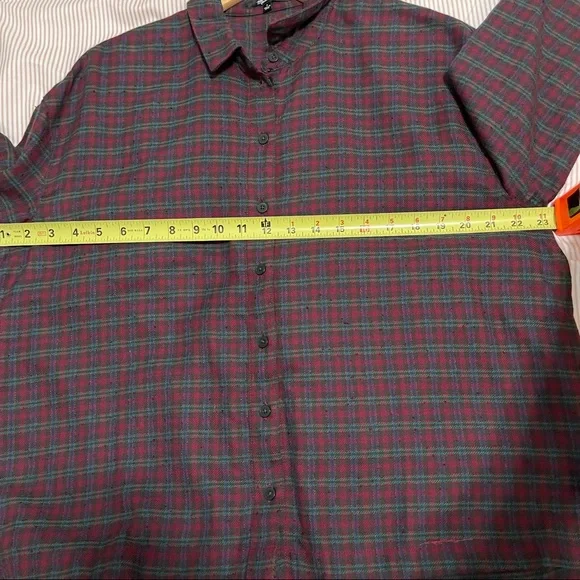 Madewell Westlake Pfeiffer Plaid Oversized Button Front Top - Picture 12 of 12